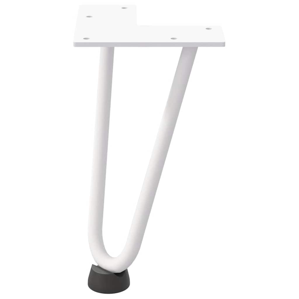 Noge s ukosnicama za stolić za kavu 4 kom. bijele 20 cm, puni čelik
