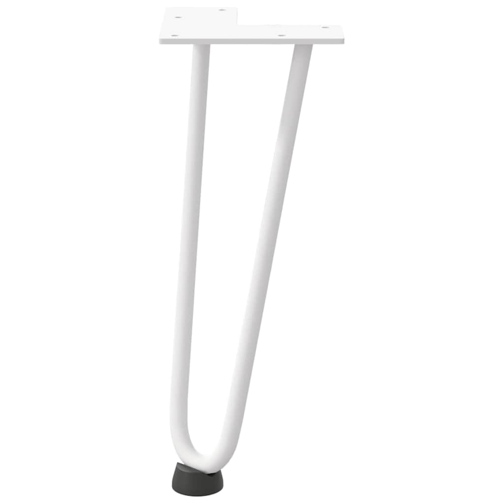 Noge s ukosnicama za stolić za kavu 4 kom. bijele 30 cm, puni čelik