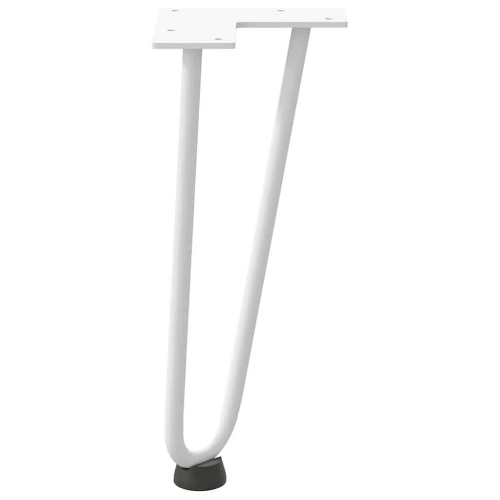 Noge s ukosnicama za stolić za kavu 4 kom. bijele 30 cm, puni čelik