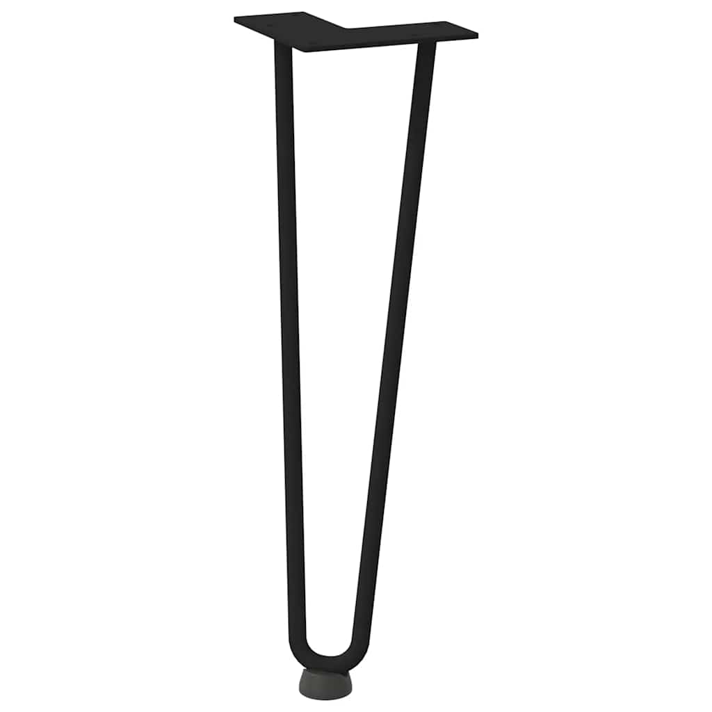 Noge s ukosnicama za stolić za kavu 4 kom. Crne 42 cm Puni čelik