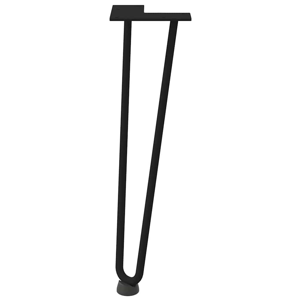 Noge s ukosnicama za stolić za kavu 4 kom. Crne 42 cm Puni čelik
