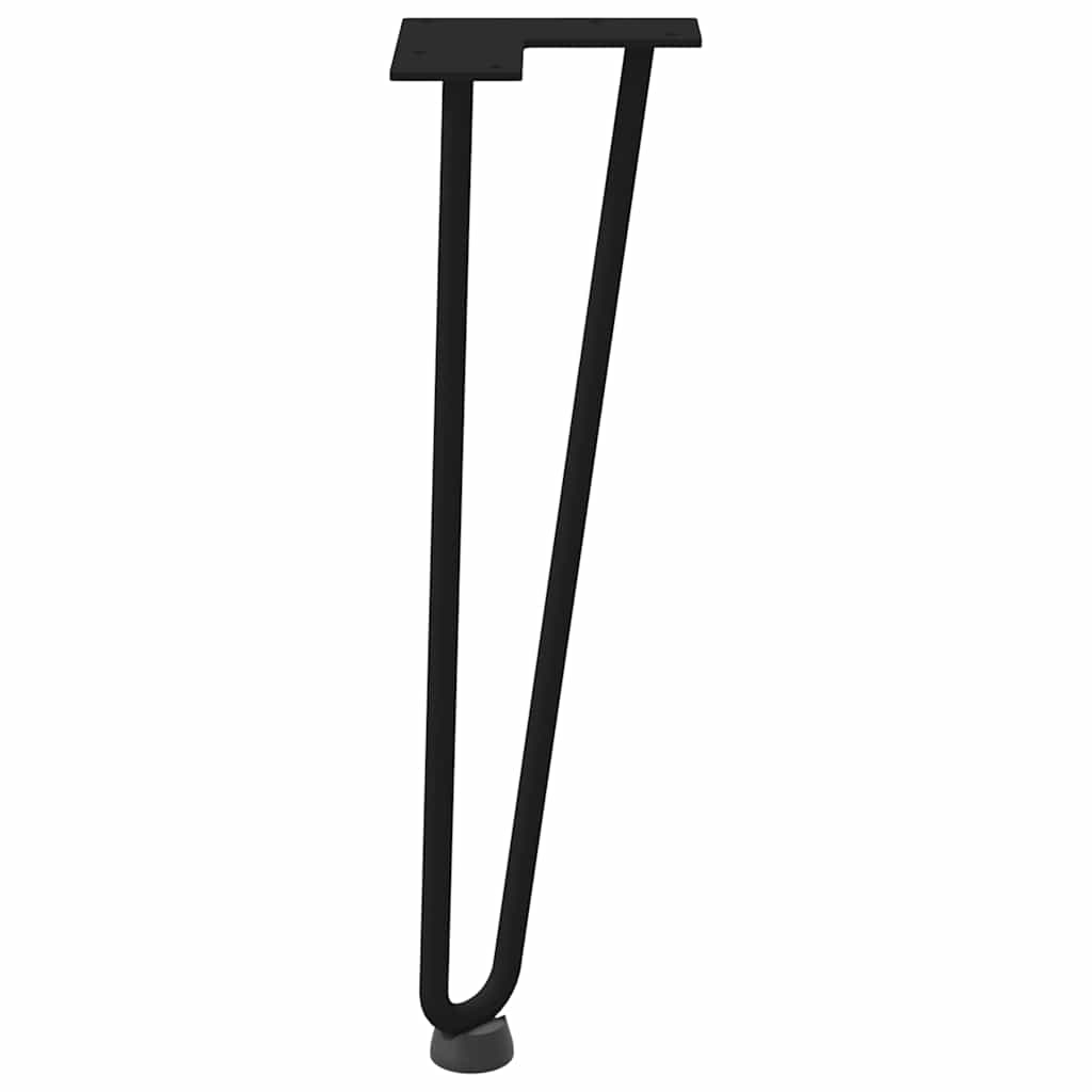 Noge s ukosnicama za stolić za kavu 4 kom. Crne 42 cm Puni čelik