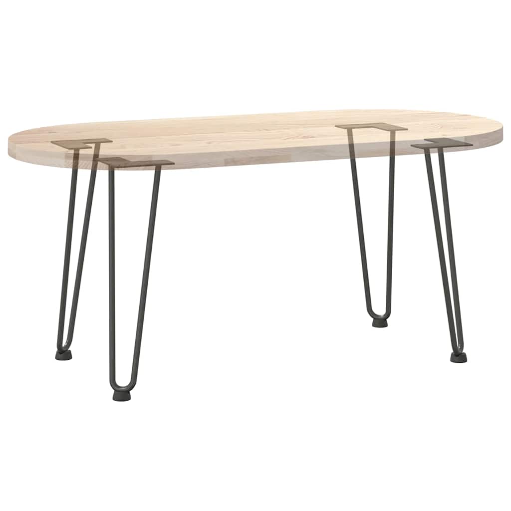 Noge s ukosnicama za stolić za kavu 4 kom. Crne 42 cm Puni čelik