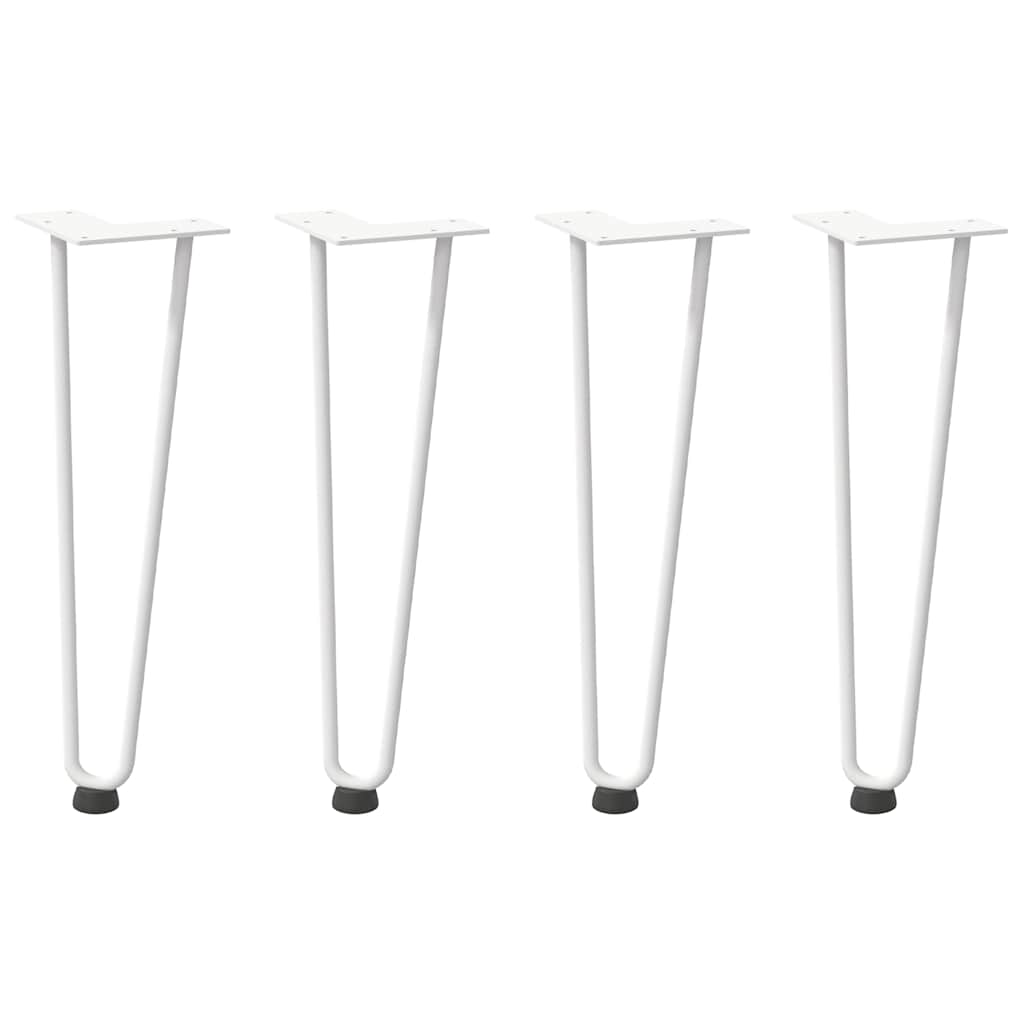Noge s ukosnicama za stolić za kavu 4 kom. bijele 42 cm, puni čelik