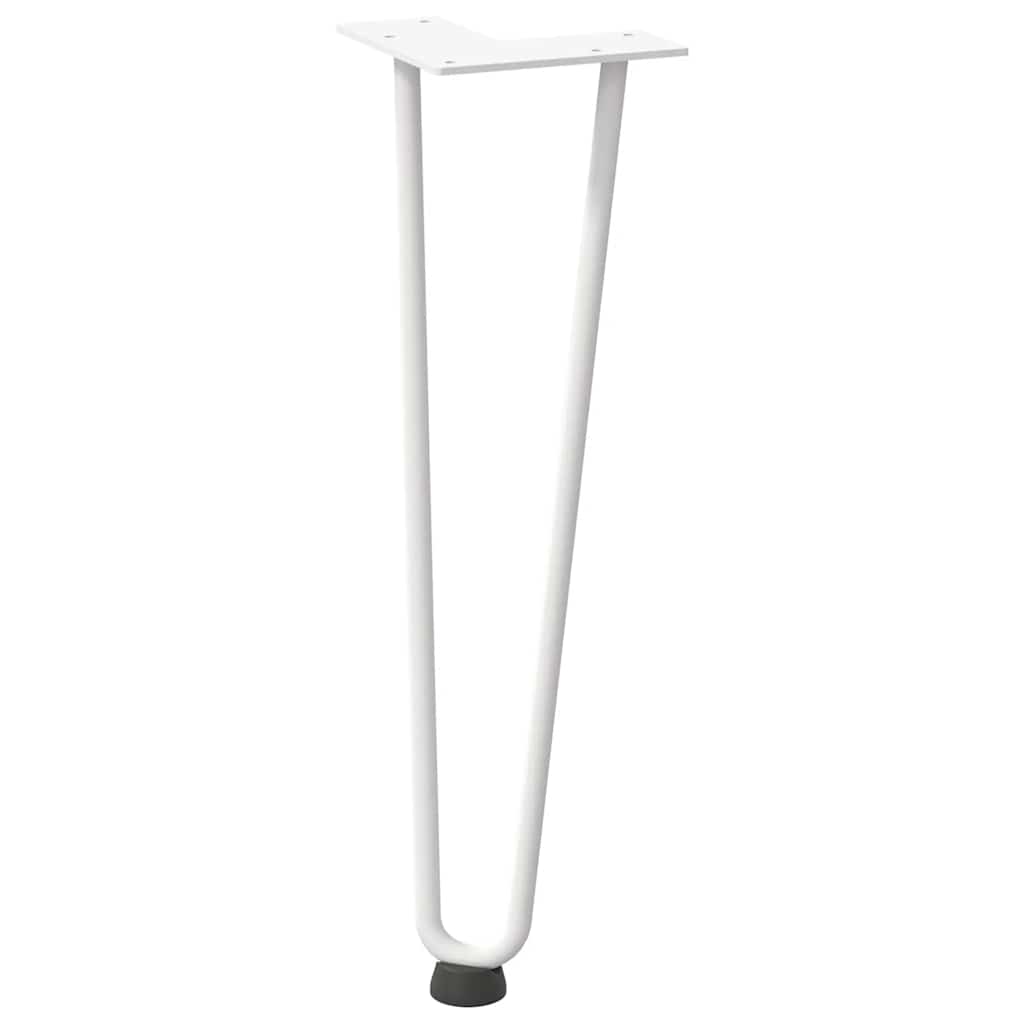 Noge s ukosnicama za stolić za kavu 4 kom. bijele 42 cm, puni čelik
