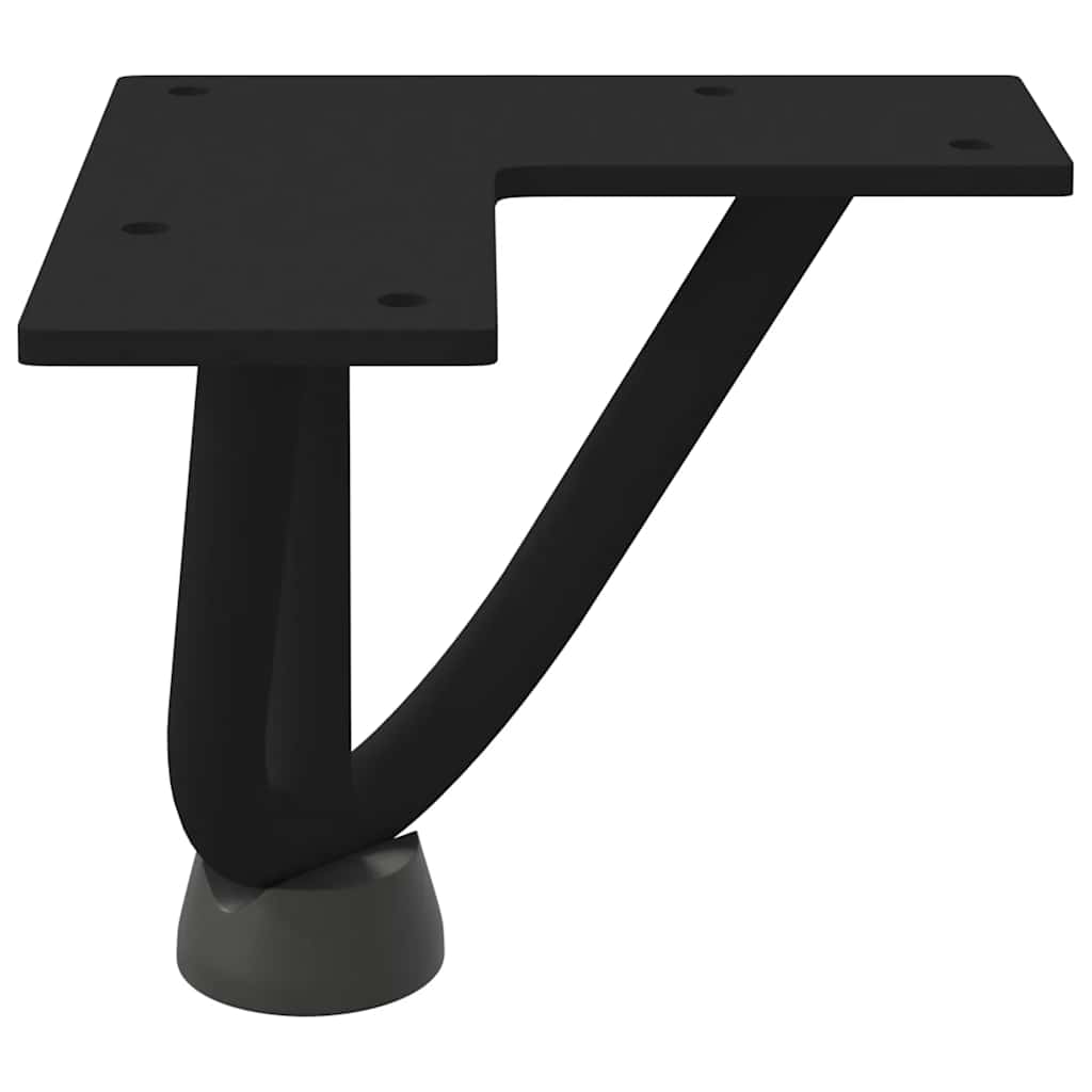Noge za ukosnice za stolić za kavu 4 kom. Crne 10 cm Puni čelik