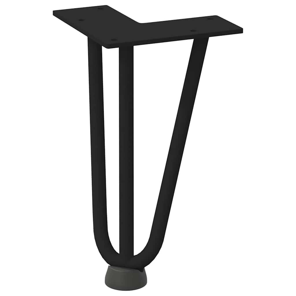 Noge s ukosnicama za stolić za kavu 4 kom. Crne 20 cm Puni čelik