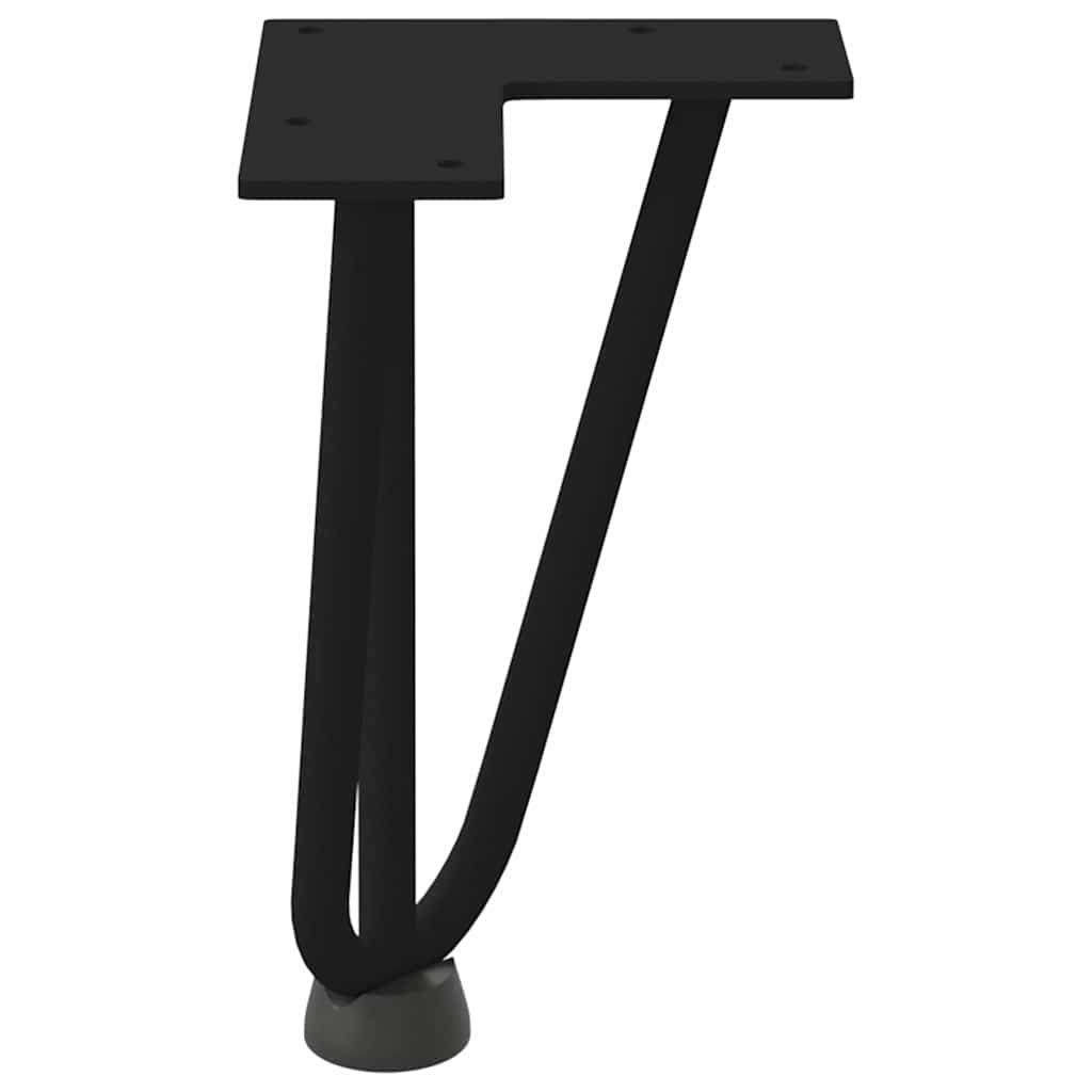 Noge s ukosnicama za stolić za kavu 4 kom. Crne 20 cm Puni čelik
