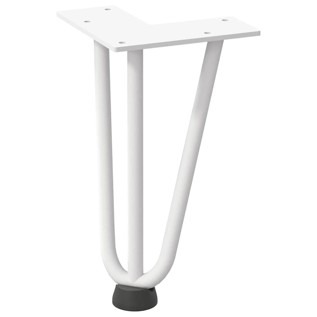 Noge s ukosnicama za stolić za kavu 4 kom. bijele 20 cm, puni čelik