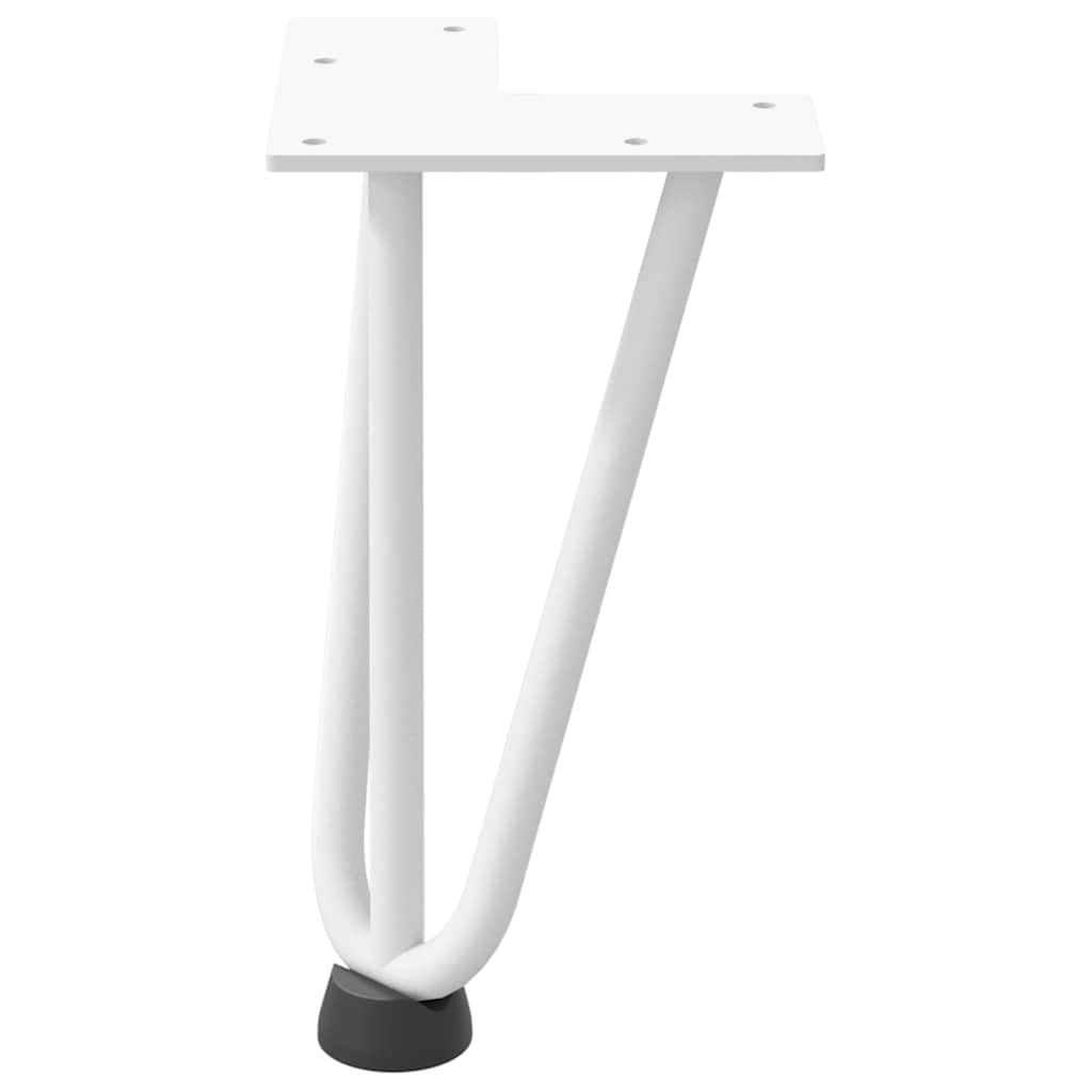 Noge s ukosnicama za stolić za kavu 4 kom. bijele 20 cm, puni čelik