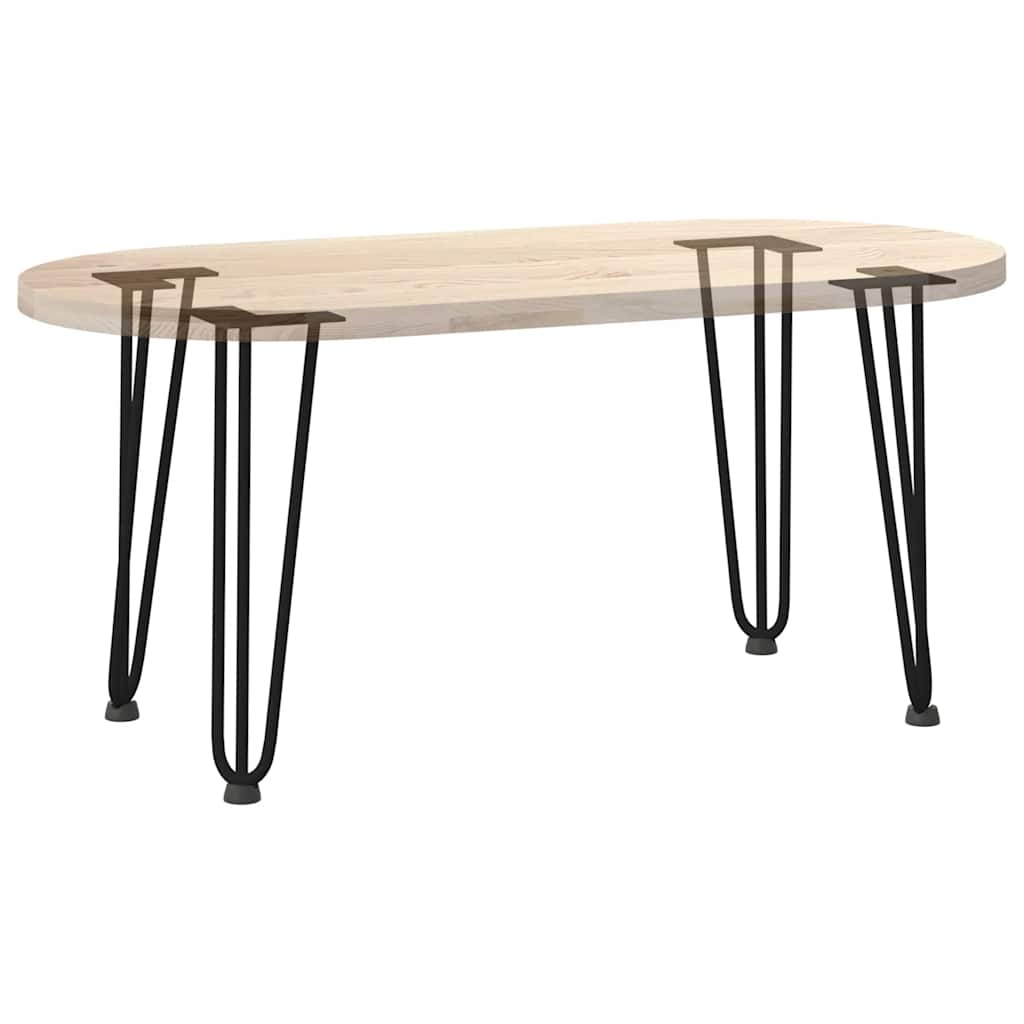 Noge s ukosnicama za stolić za kavu 4 kom. Crne 42 cm Puni čelik