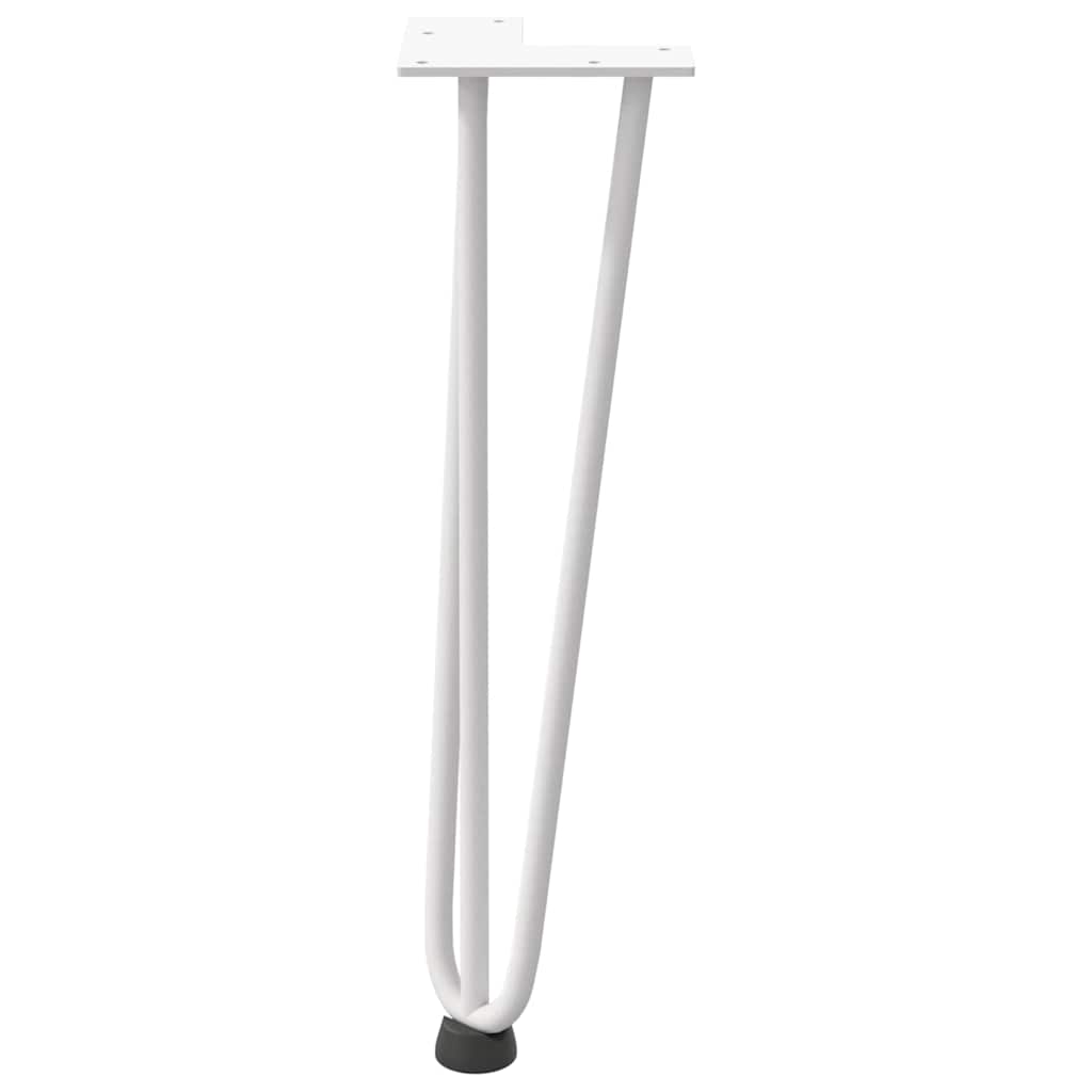 Noge s ukosnicama za stolić za kavu 4 kom. bijele 42 cm, puni čelik