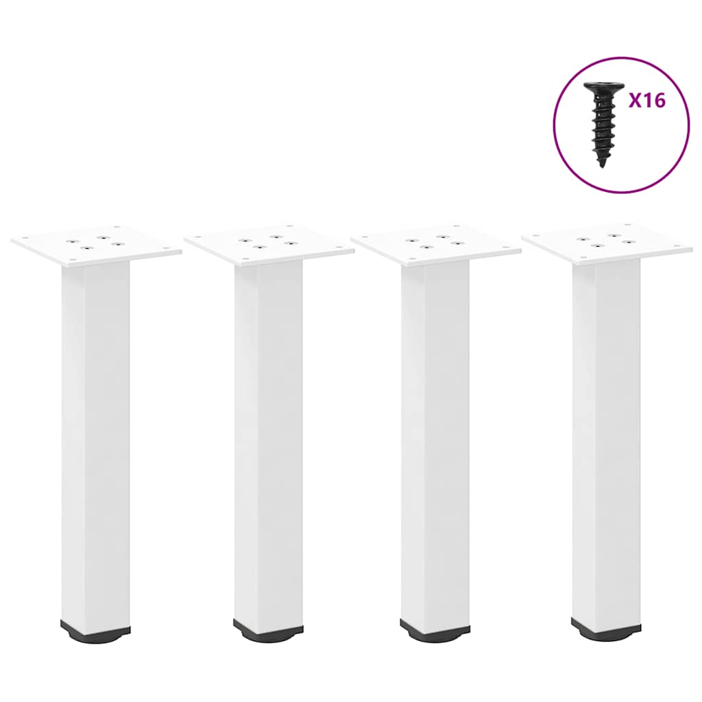 Noge za klub stolić 4 kom Bijele 30-32 cm Čelik Bijela 30-32 cm (40 mm)