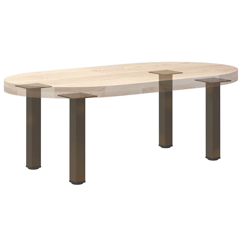 Noge za klub stolić 4 kom. Prirodni čelik 42-44 cm Čelik