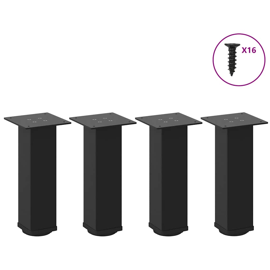 Noge za klub stolić 4 kom. Crne 30-32 cm Čelične
