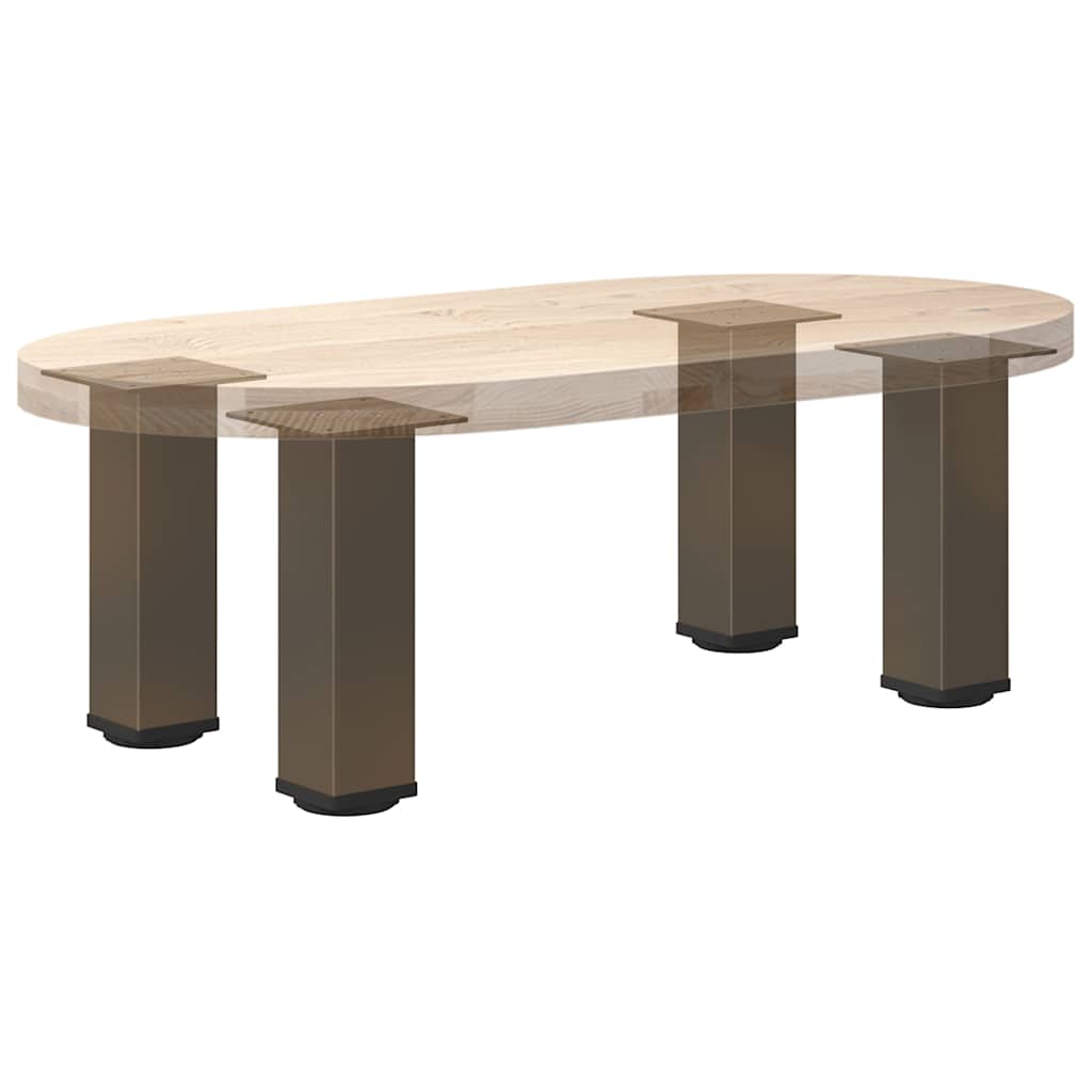 Noge za klub stolić 4 kom. Prirodni čelik 42-44 cm Čelik