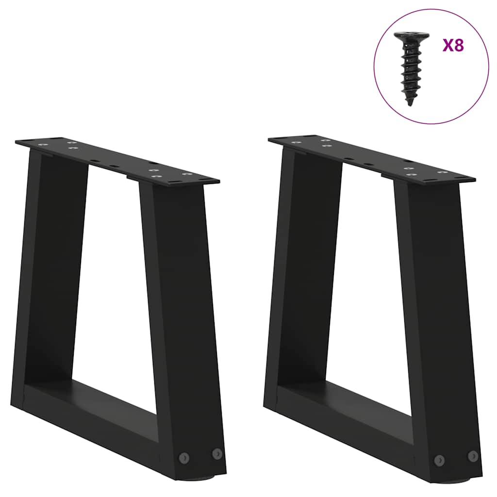 Noge za klub stolić V-oblika 2 kom Crne 30 x (30-31,3) cm Čelik