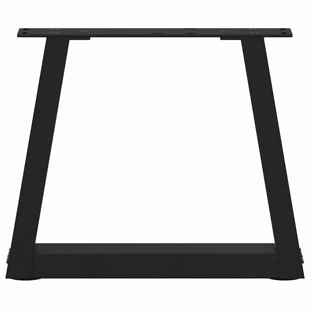 Noge za klub stolić V-oblika 2 kom Crne 30 x (30-31,3) cm Čelik