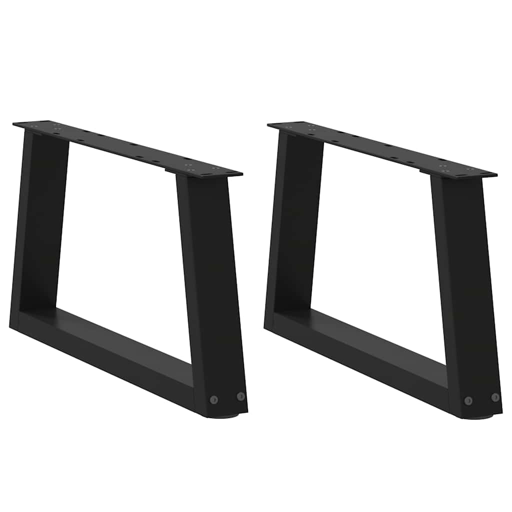 Noge za klub stolić V-oblika 2 kom Crne 50 x (30-31,3) cm Čelik