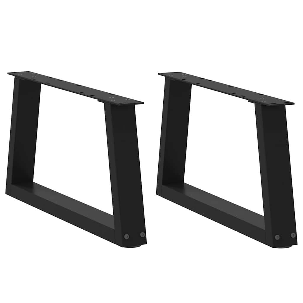 Noge za klub stolić V-oblika 2 kom Crne 50 x (30-31,3) cm Čelik