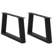 Noge za klub stolić V-oblika 2 kom Crne 50 x (30-31,3) cm Čelik