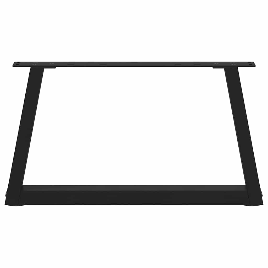 Noge za klub stolić V-oblika 2 kom Crne 50 x (30-31,3) cm Čelik