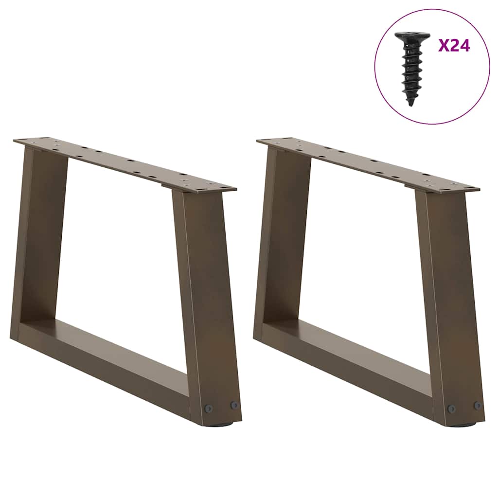 Noge za klub stolić V-oblik 2 kom Prirodni čelik 60 x (30-31,3) cm Čelik