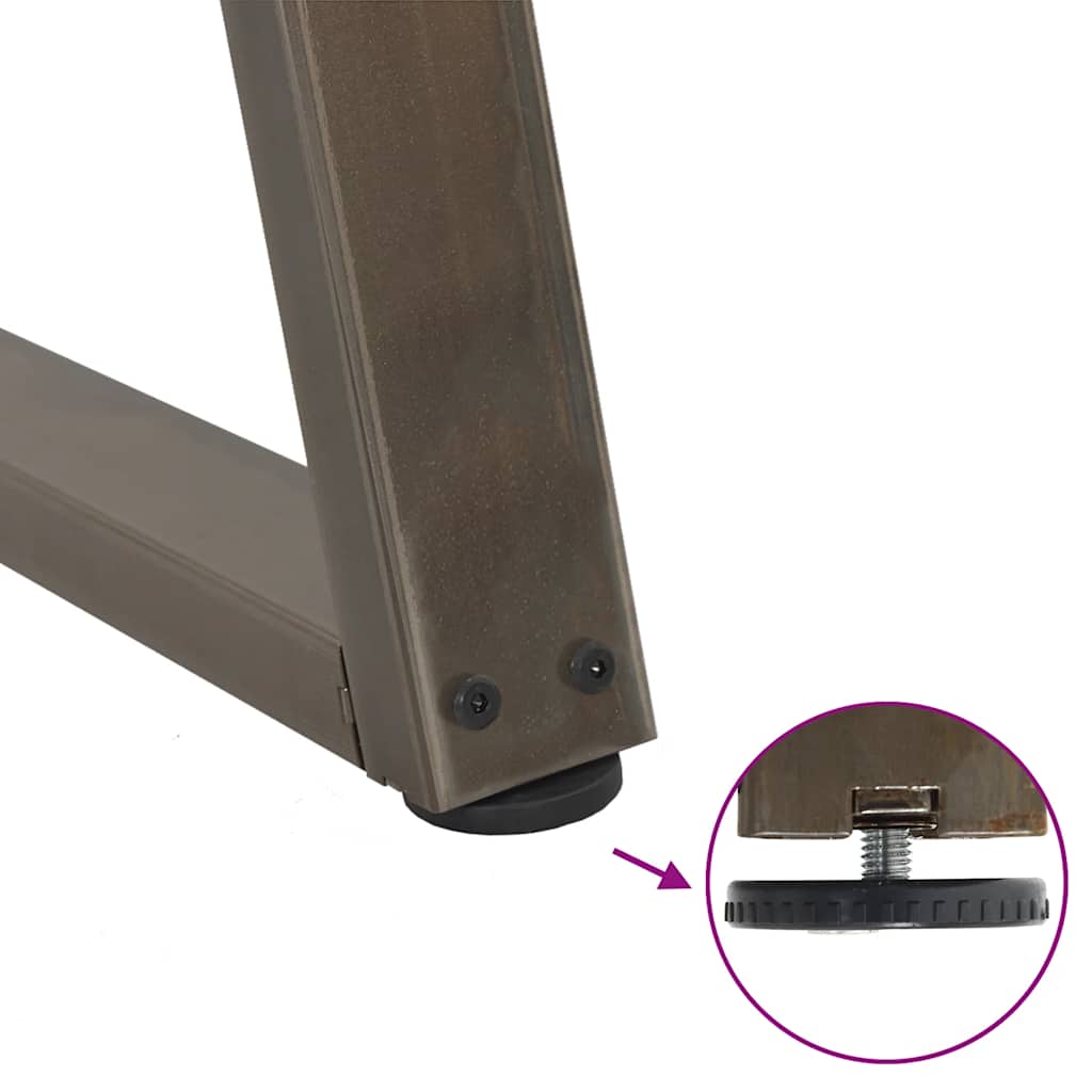 Noge za klub stolić V-oblik 2 kom Prirodni čelik 60 x (30-31,3) cm Čelik