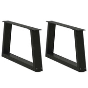 Noge za klub stolić V-oblika 2 kom Crne 70 x (30-31,3) cm Čelik