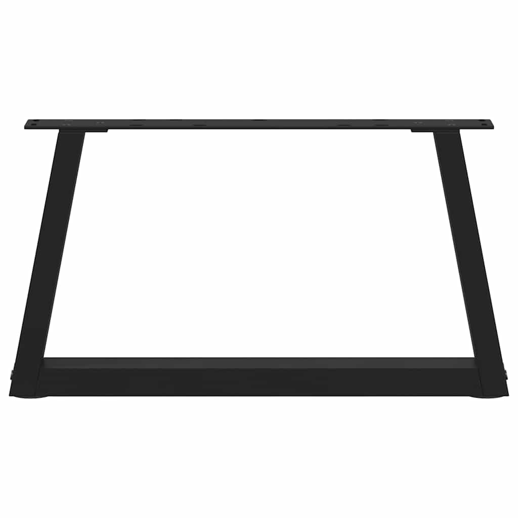 Noge za klub stolić V-oblika 2 kom Crne 70 x (30-31,3) cm Čelik