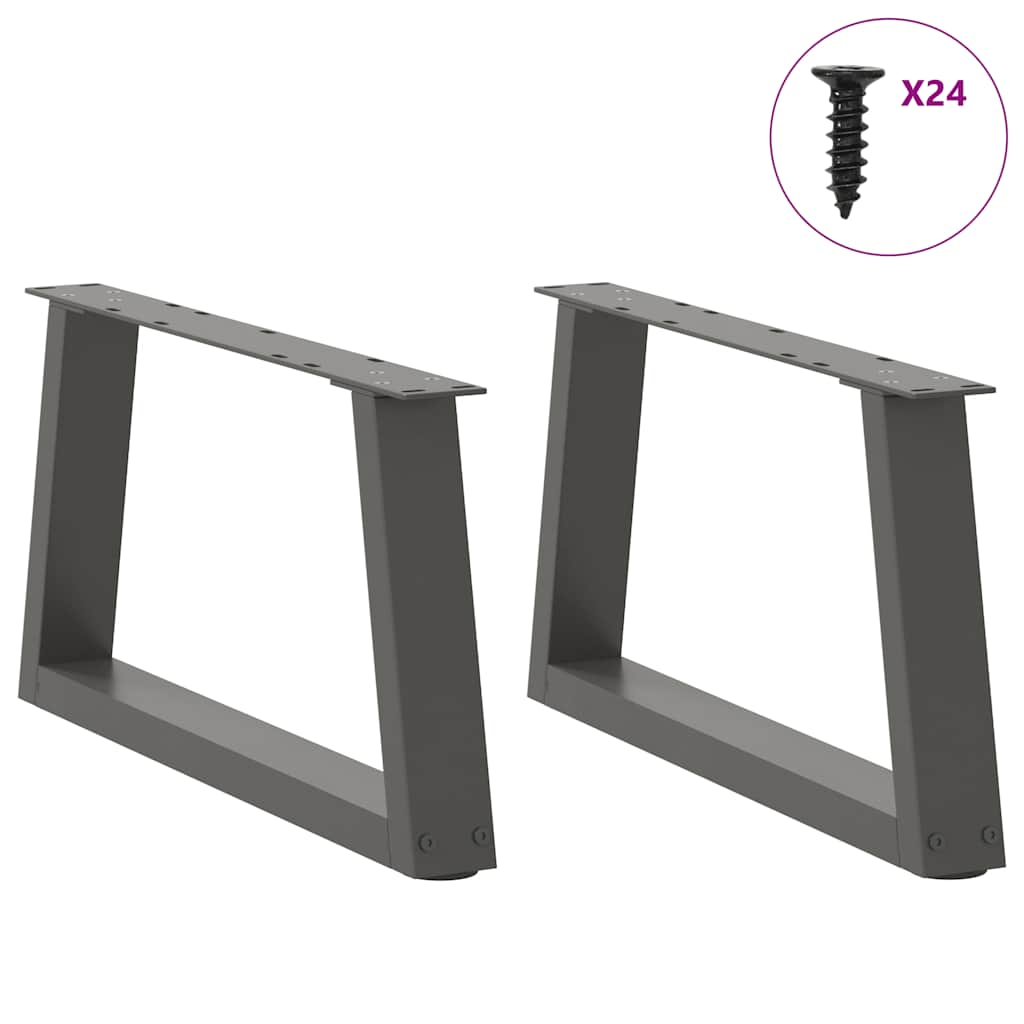 Noge za klub stolić V-oblika 2 kom antracit 70 x (30-31,3) cm čelik