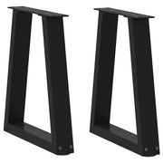Noge za klub stolić V-oblika 2 kom Crne 28 x (42-43,3) cm Čelik