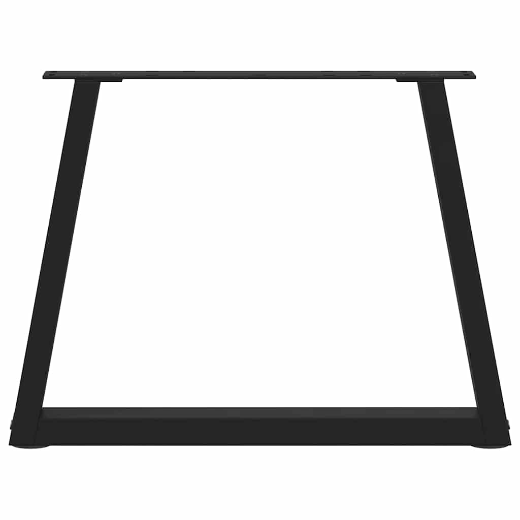 Noge za klub stolić V-oblika 2 kom Crne 50 x (42-43,3) cm Čelik