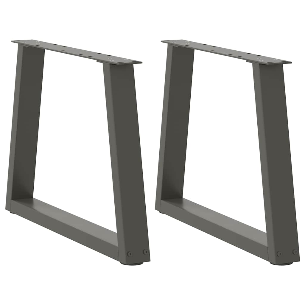 Noge za klub stolić V-oblika 2 kom antracit 60 x (42-43,3) cm čelik