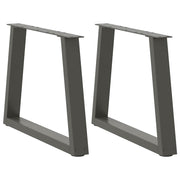 Noge za klub stolić V-oblika 2 kom antracit 60 x (42-43,3) cm čelik