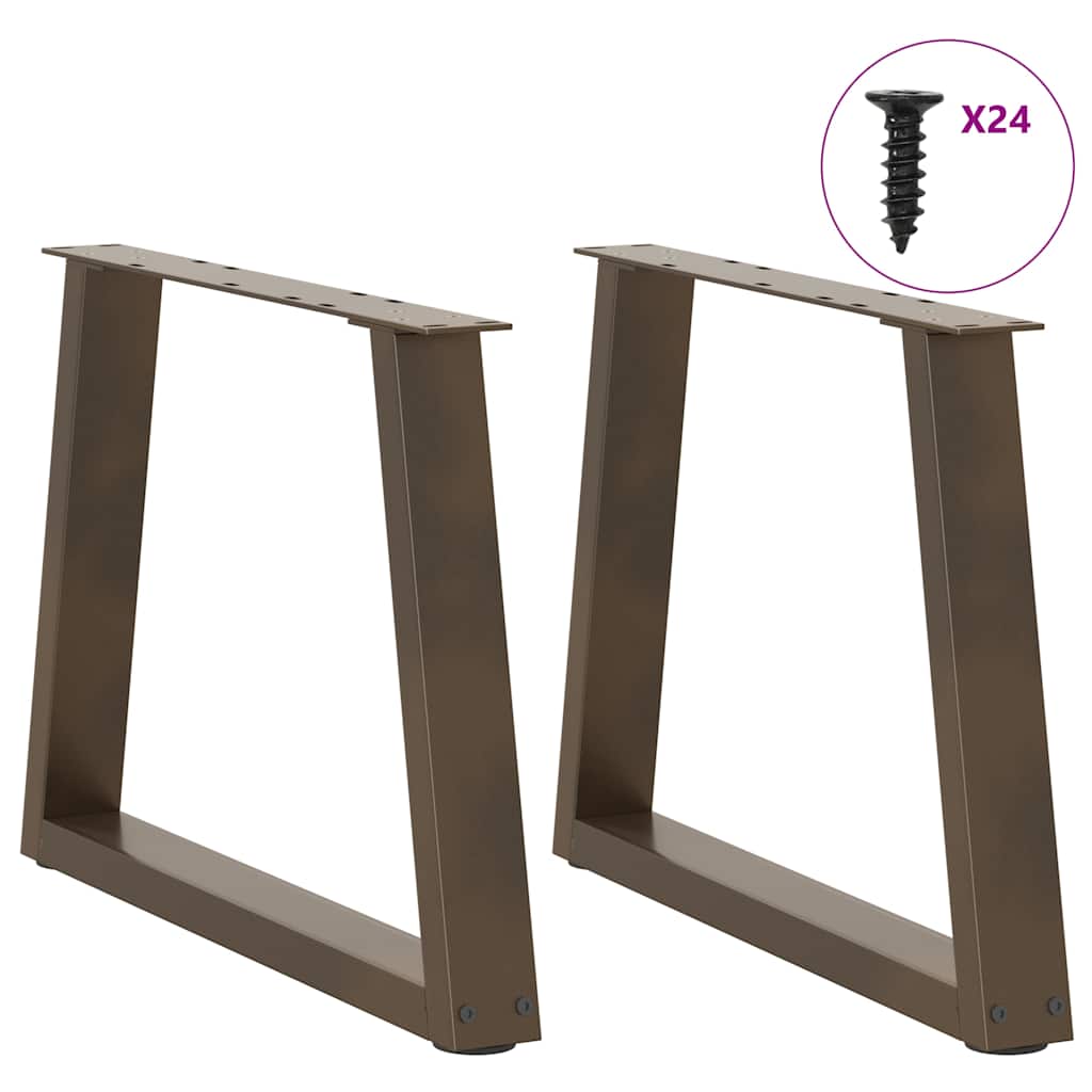 Noge za klub stolić V-oblik 2 kom Prirodni čelik 60 x (42-43,3) cm Čelik