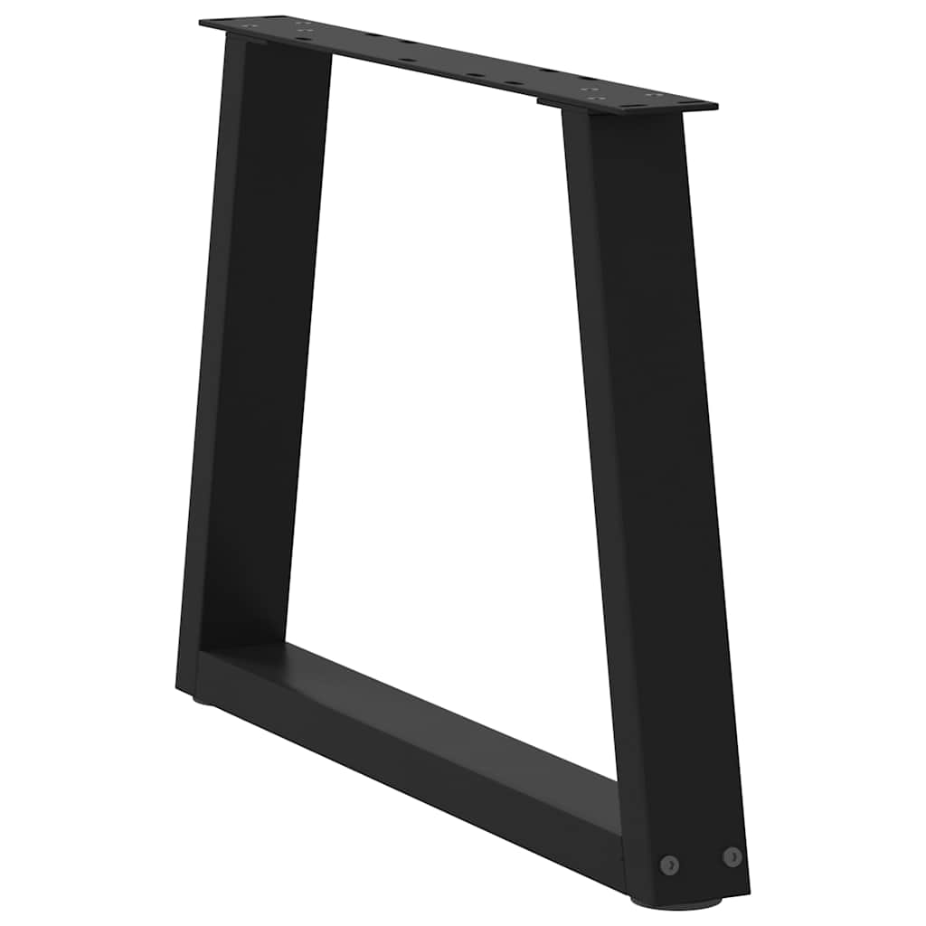 Noge za klub stolić V-oblika 2 kom Crne 70 x (42-43,3) cm Čelik