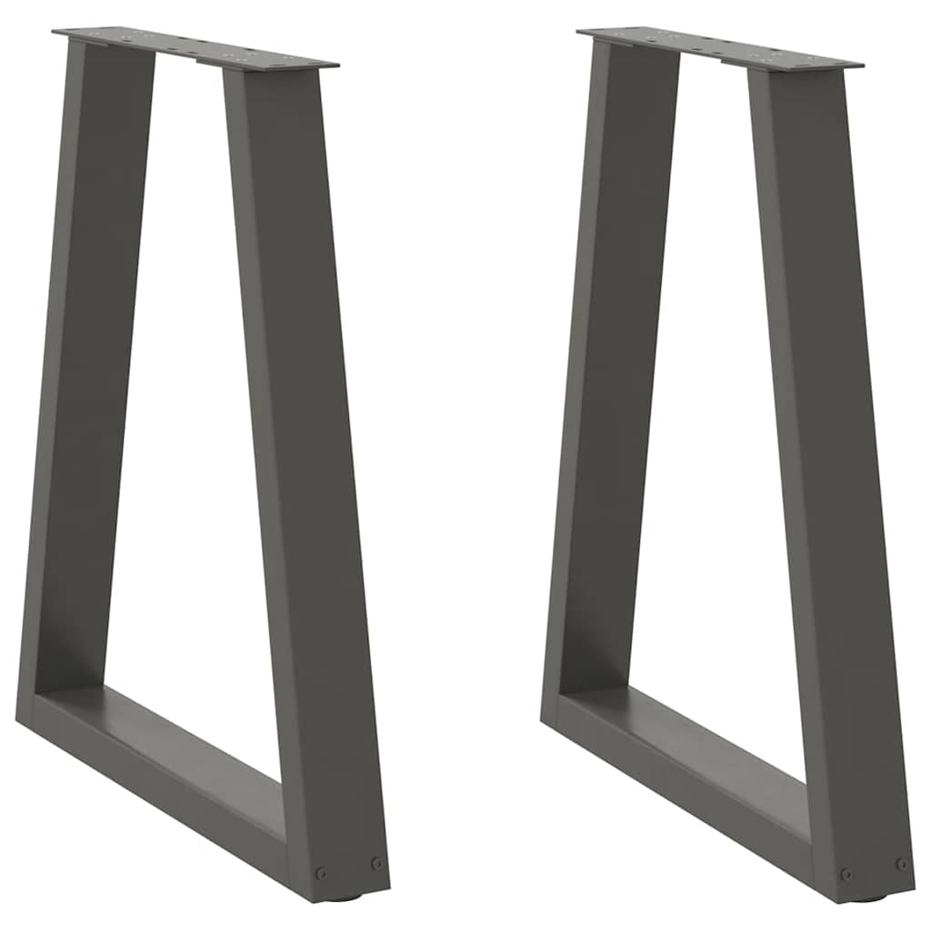 Noge za blagovaonski stol V-oblika 2 kom antracit 60 x (72-73,3) cm čelik