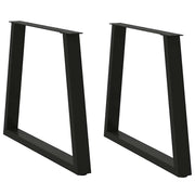 Noge za blagovaonski stol V-oblika 2 kom Crne 70 x (72-73,3) cm Čelik