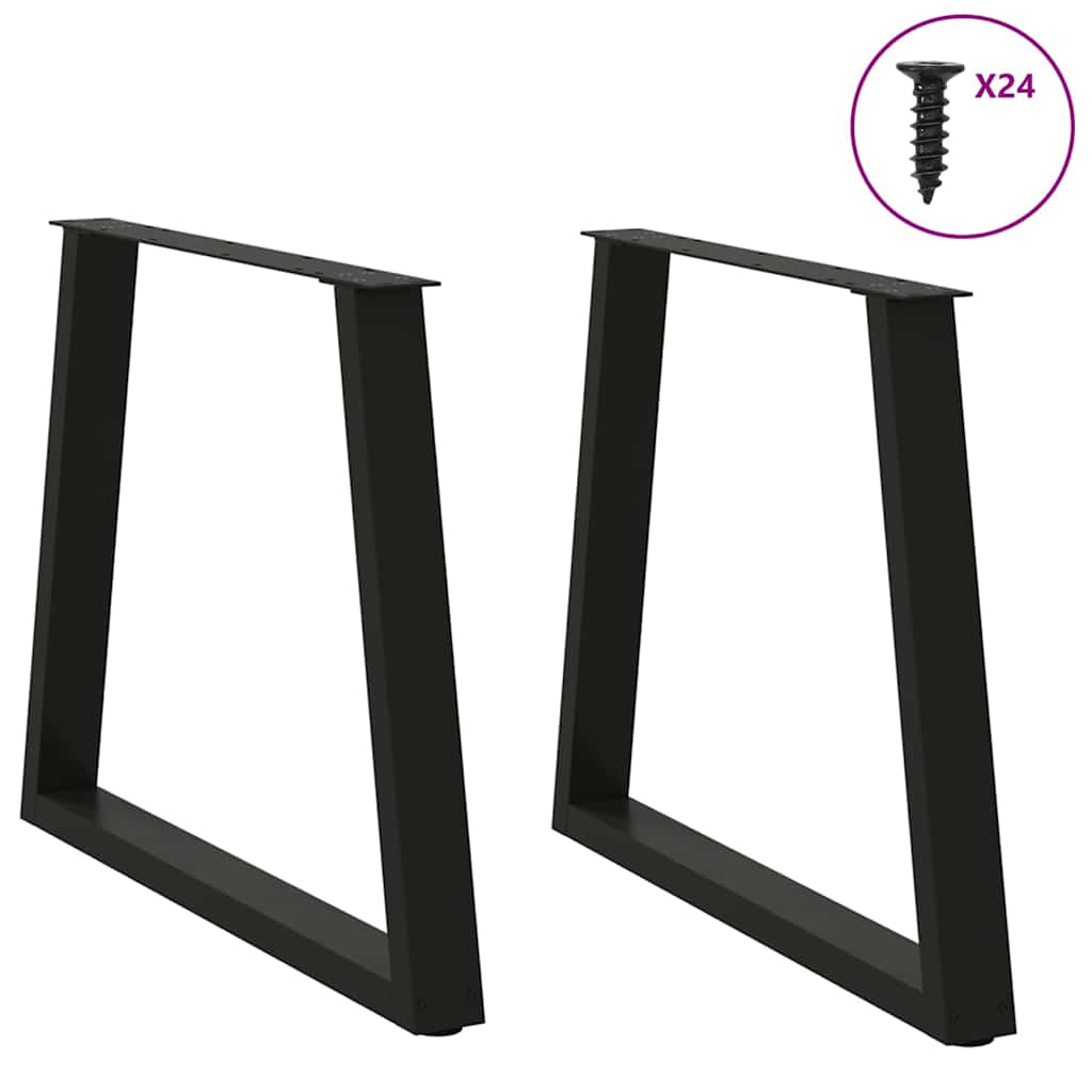 Noge za blagovaonski stol V-oblika 2 kom Crne 70 x (72-73,3) cm Čelik