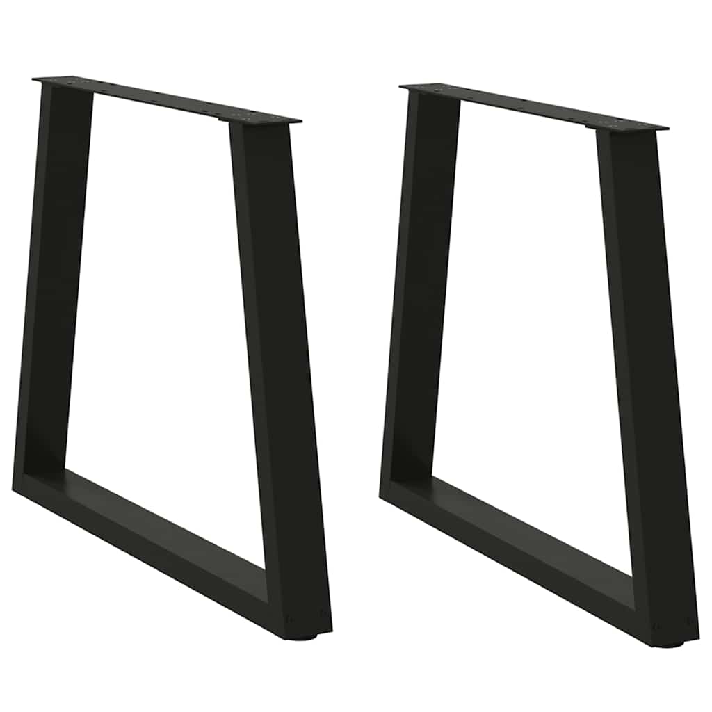 Noge za blagovaonski stol V-oblika 2 kom Crne 80 x (72-73,3) cm Čelik