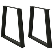Noge za blagovaonski stol V-oblika 2 kom Crne 80 x (72-73,3) cm Čelik