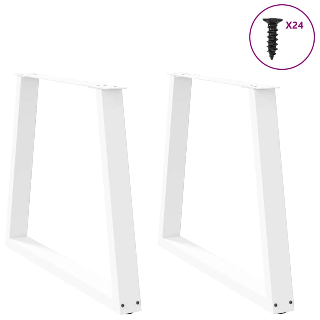 Noge za blagovaonski stol V-oblik 2 kom Bijele 80 x (72-73,3) cm Čelik