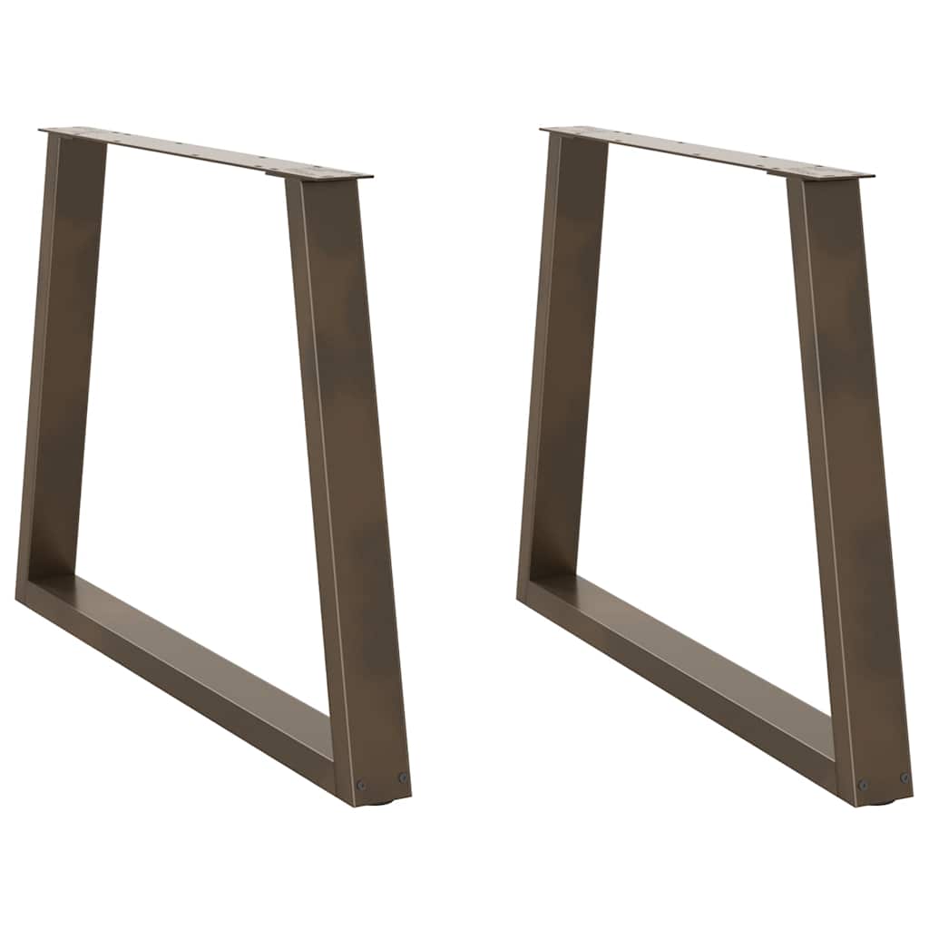 Noge za blagovaonski stol V-oblik 2 kom Prirodni čelik 90 x (72-73,3) cm Čelik