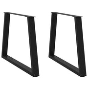 Noge za blagovaonski stol V-oblika 2 kom Crne 100 x (72-73,3) cm Čelik