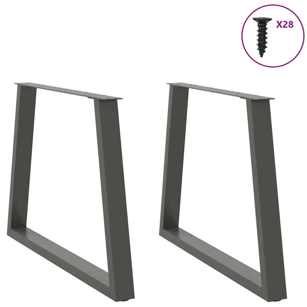 Noge za blagovaonski stol V-oblika 2 kom antracit 100 x (72-73,3) cm čelik
