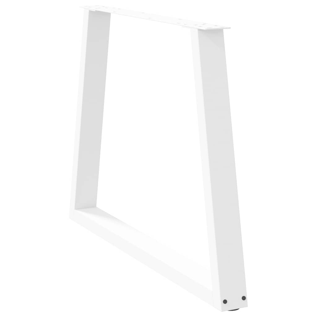 Noge za blagovaonski stol V-oblika 3 kom Bijele 90 x (72-73,3) cm Čelik