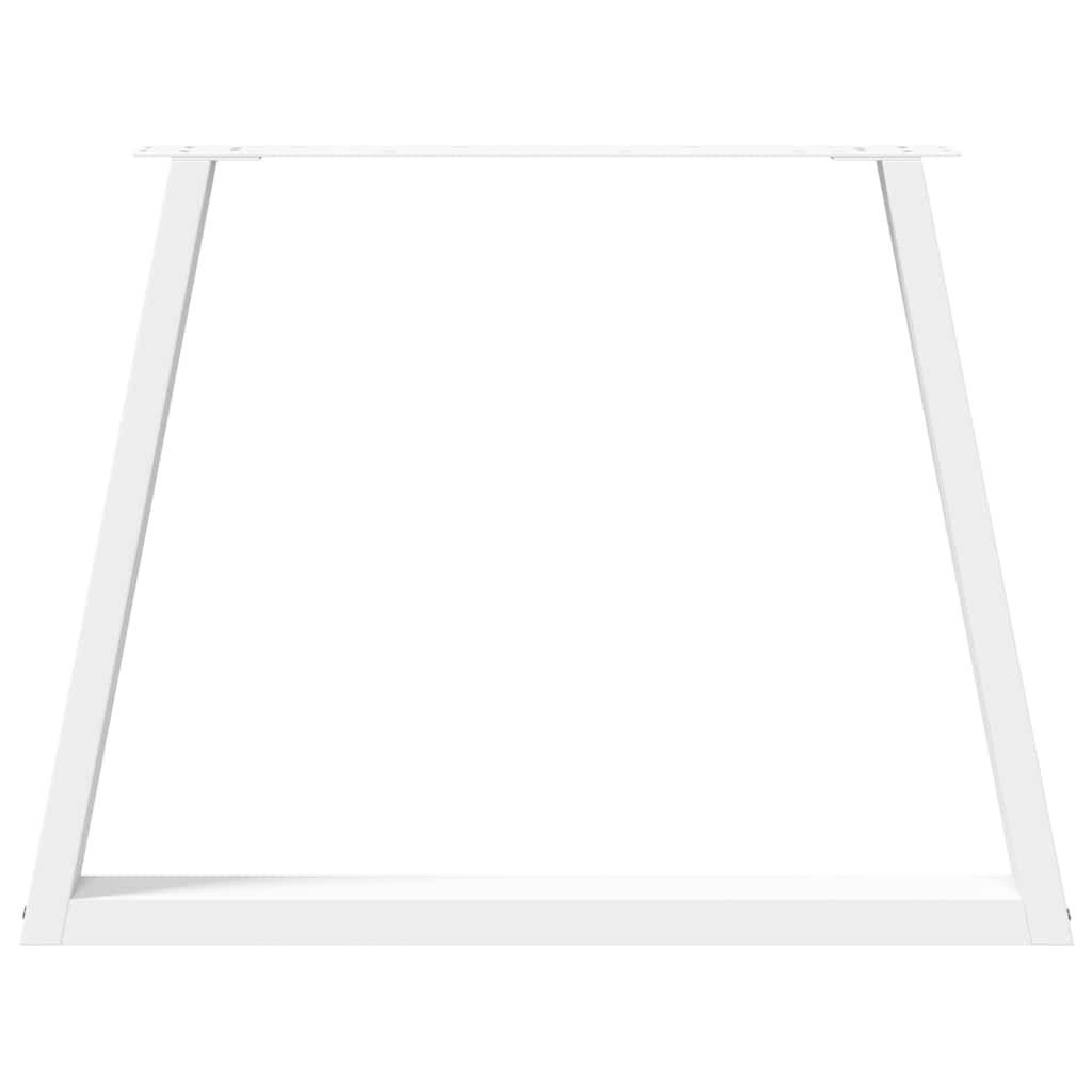 Noge za blagovaonski stol V-oblika 3 kom Bijele 90 x (72-73,3) cm Čelik