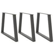 Noge za blagovaonski stol V-oblik 3 kom antracit 100 x (72-73,3) cm čelik