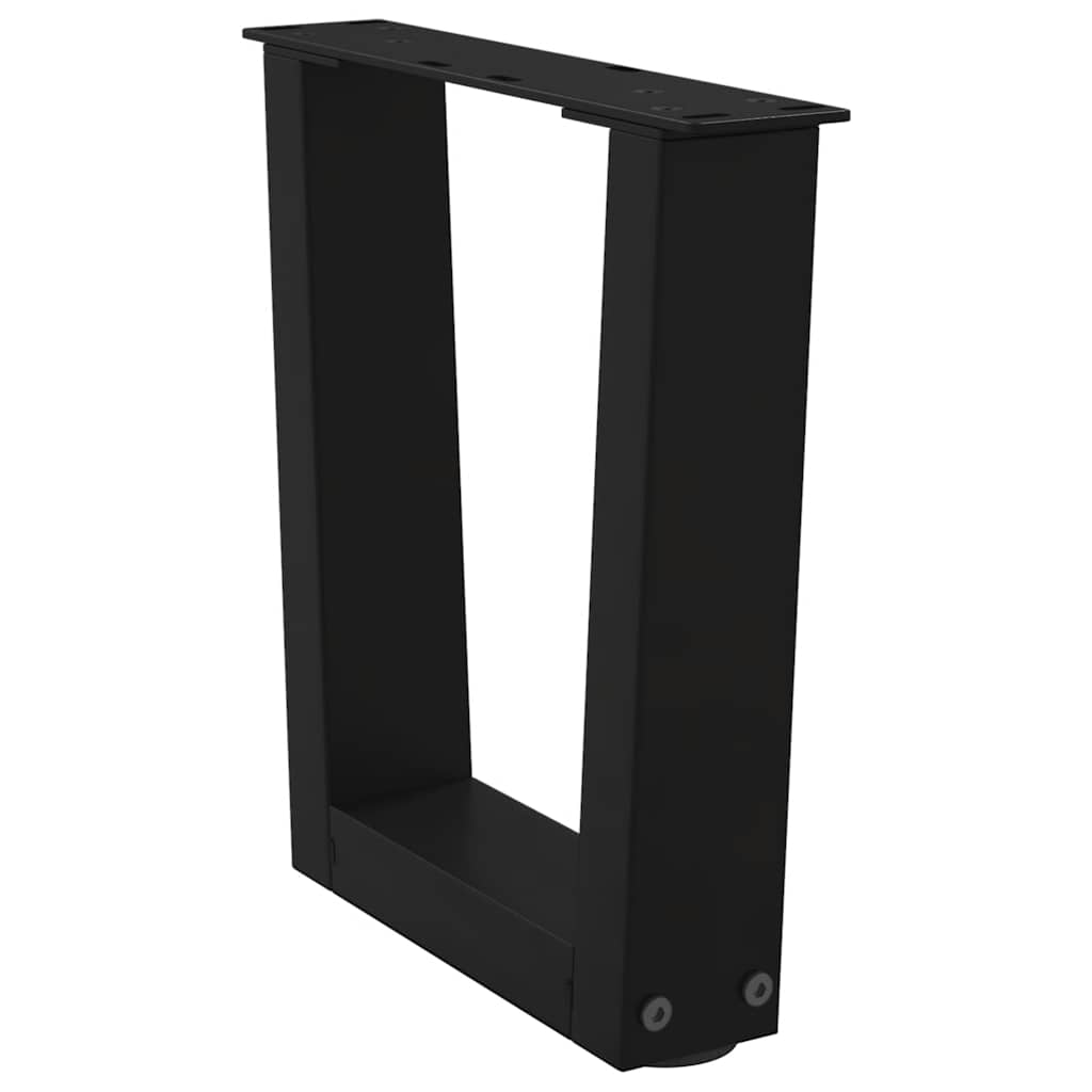 Noge za klub stolić V-oblika 2 kom Crne 30 x (30-31,3) cm Čelik
